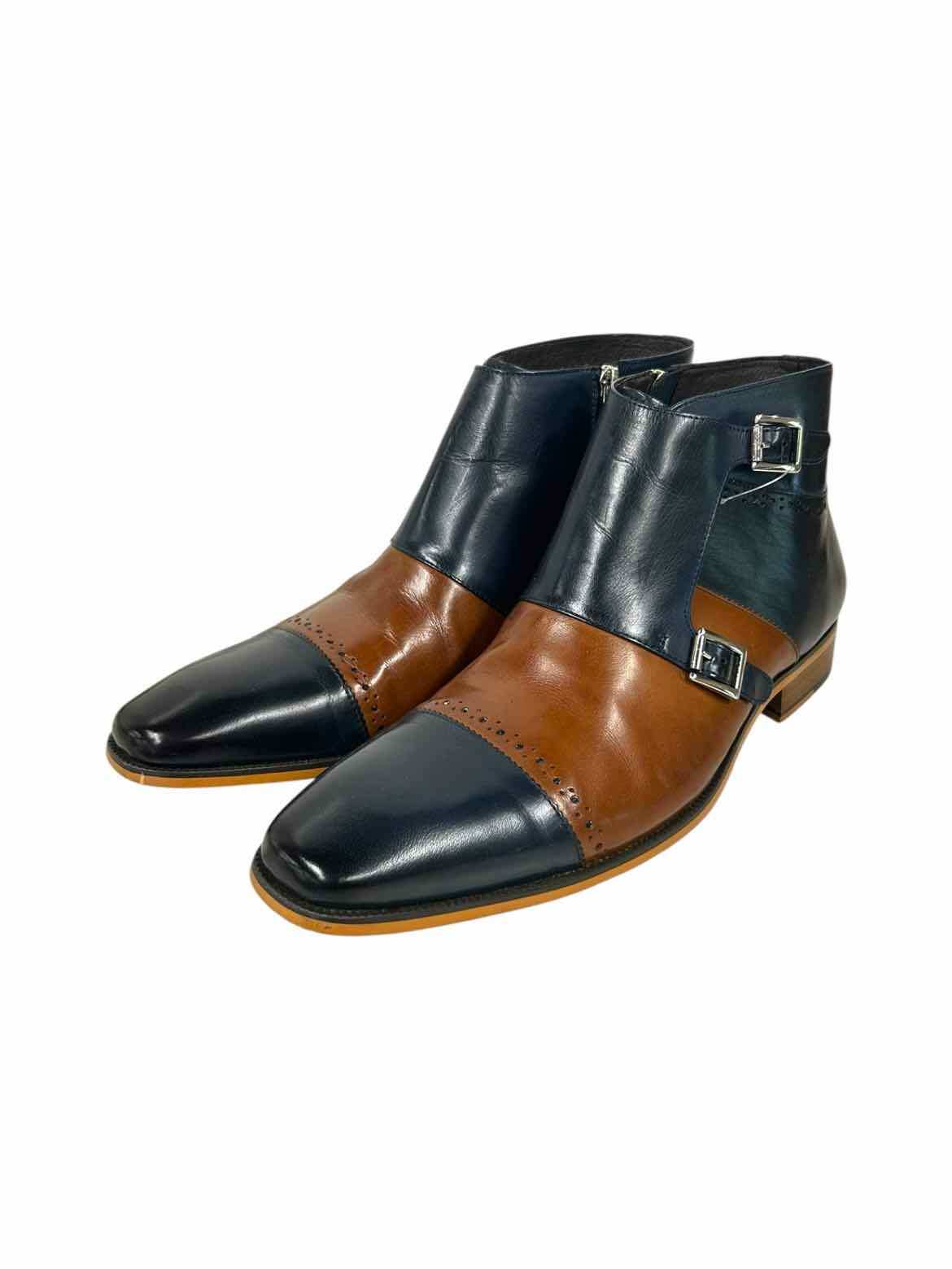STACY ADAMS NVY/BRN men's boots size 11