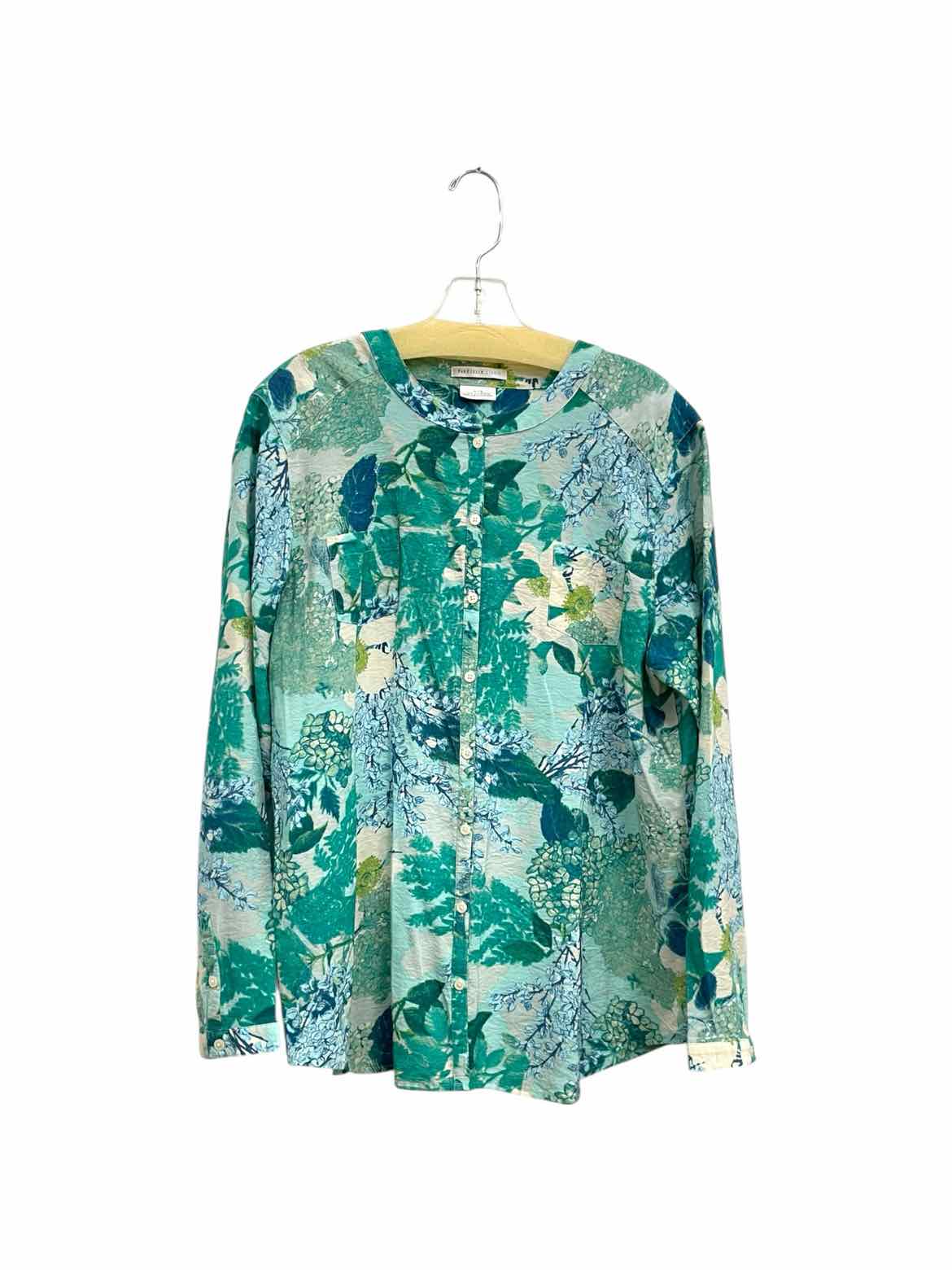 VAN HEUSEN AQUA floral blouse for women XL size