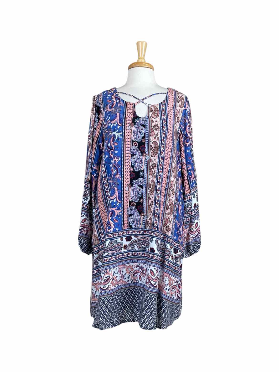 CATO WOMAN BLU/PNK/RED PAISLEY/FLORAL Women Size 14/16W Dress – The Family Consignment Store