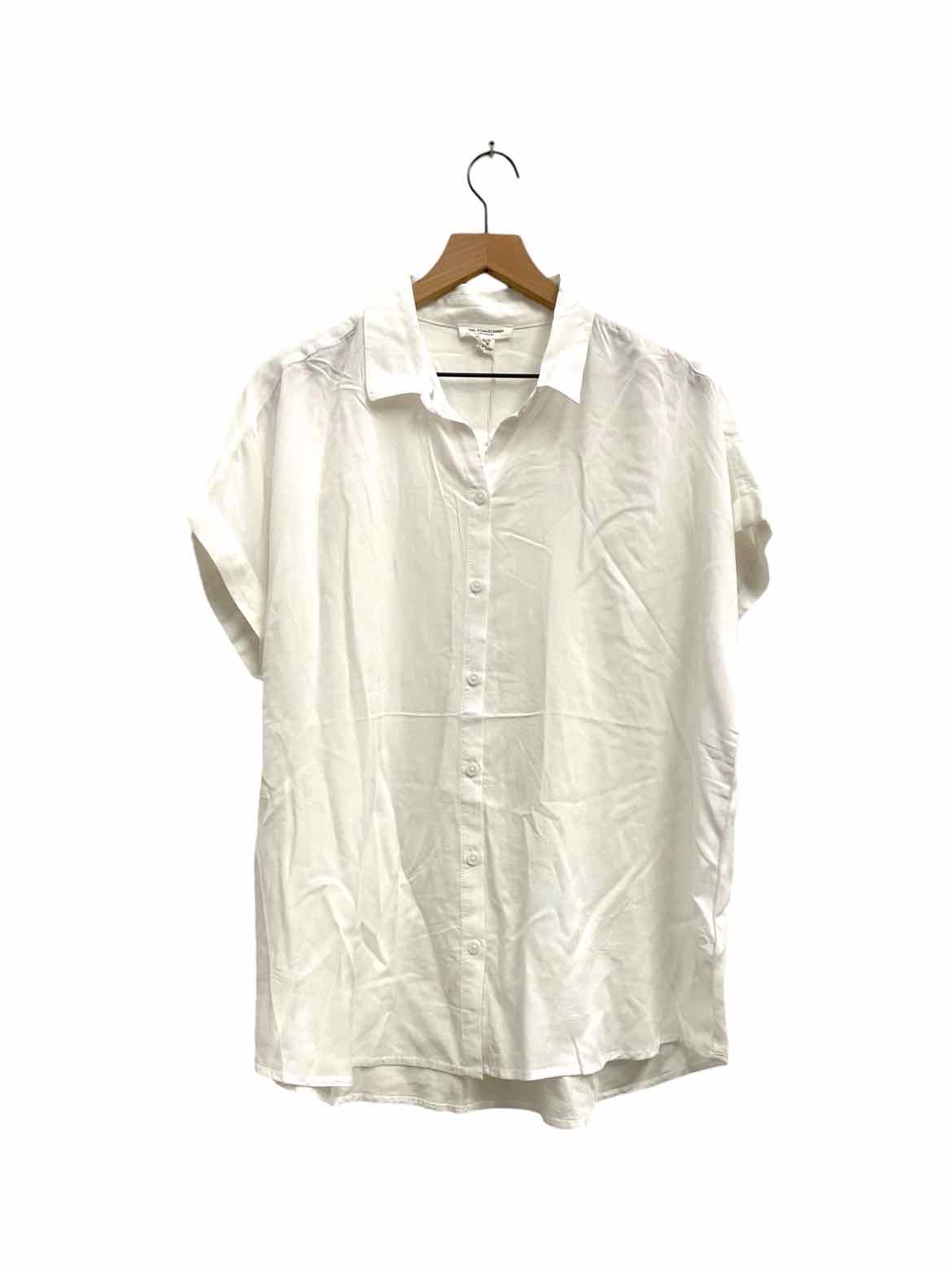 BEACH LUNCH LOUNGE white button-up blouse women XL size