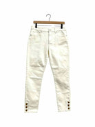 LOFT white denim women's jeans size 8 front view