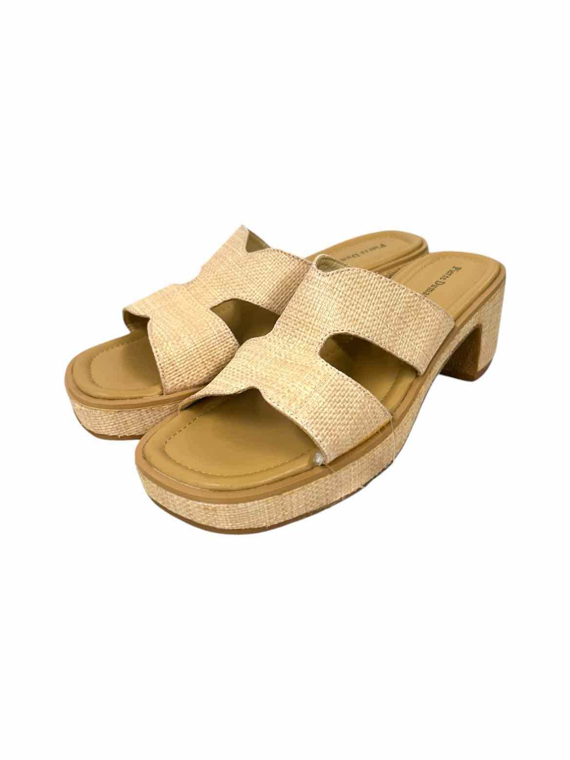 PIERRE DUMAS CREAM women's size 8.5 slides shoes