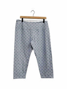 CASABLANCA blu/white/navy shapes women's XL capris