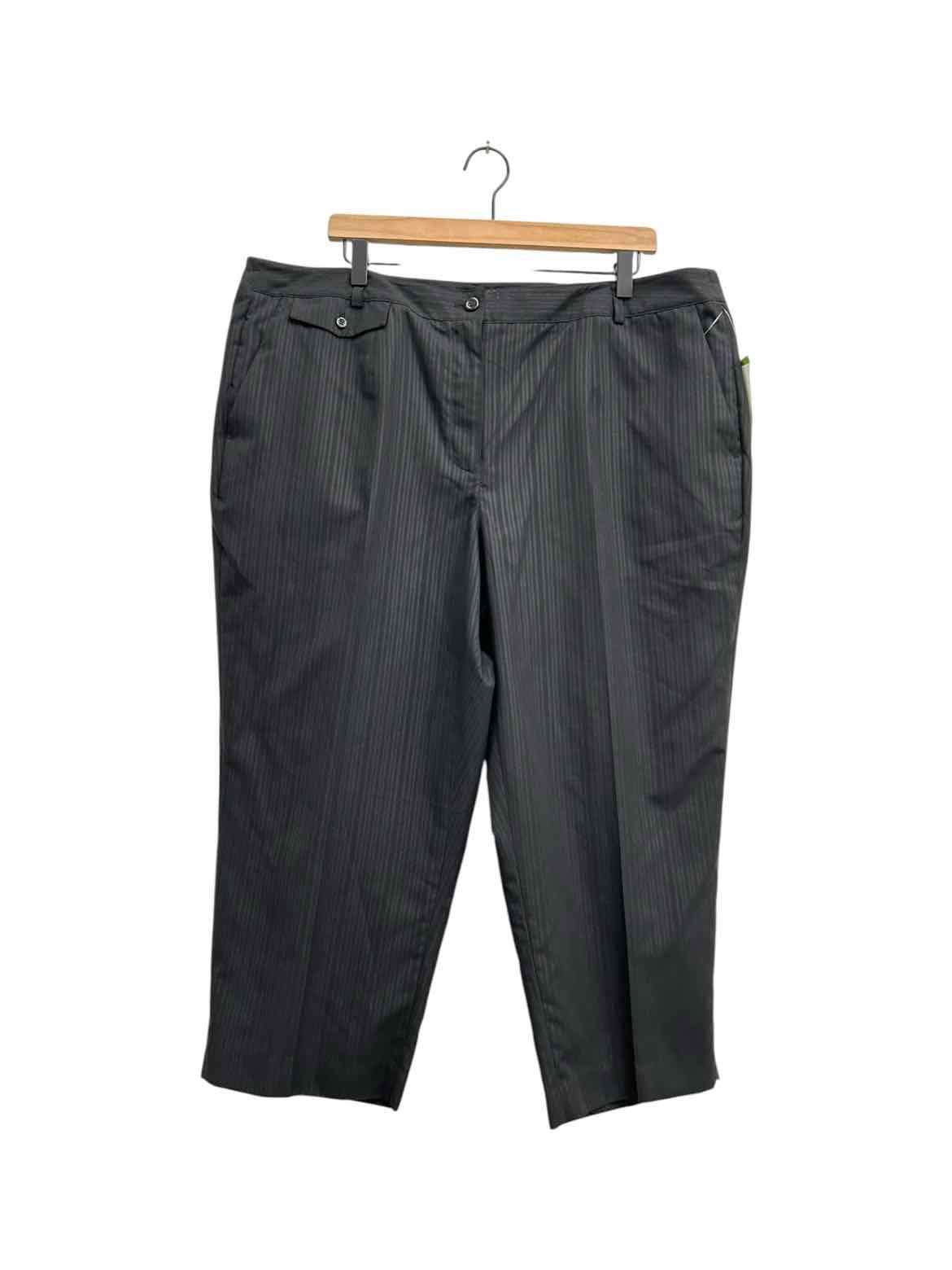 LIZ GOLF women's size 18W black and dark gray striped pants