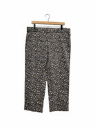 RAFAELLA women's size 16 animal print capris in brown, navy, and cream colors