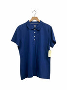 ST JOHNS BAY navy women's XL polo top