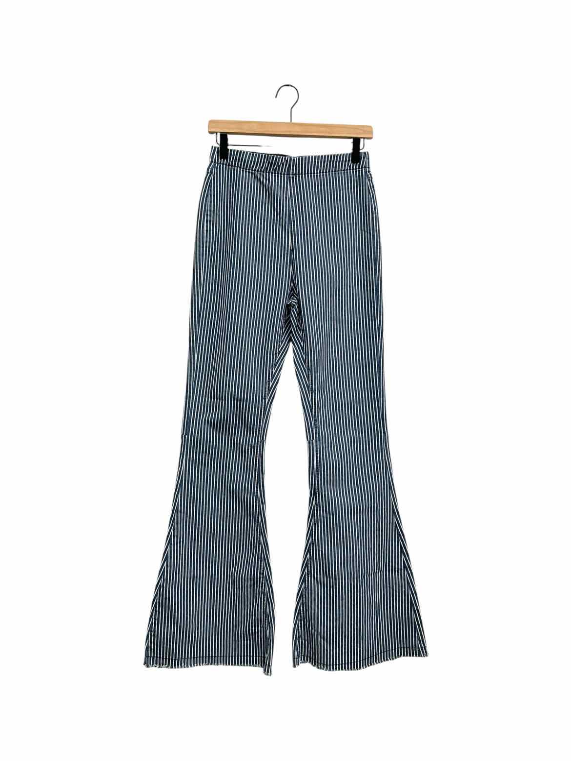ALTAR'D STATE women's medium striped denim and white pants
